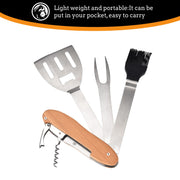Mountain Grillers BBQ Multi Tool - Barbecue Combo Utensils Set - Portable Grill Tools Set for BBQ Grilling - Grill Utensil Set for Outdoor - Grilling Accessories Gift for Men - Smoker Kit Accessories - Grill Parts America
