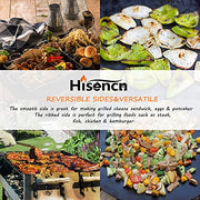 Hisencn Cast Iron Griddle, Nonstick Reversible Griddle for Gas Grill, Cast Iron Griddle Plate for Gas Stove Top, Oven, Outdoor Grill or Campfire (16.45'' x 9.45'') - Grill Parts America