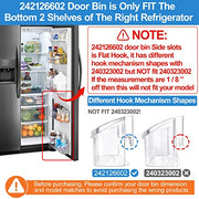 ARLBA UPGRADE 242126602 Refrigerator Door Bin Bottom 2 Shelves Replacement Compatible with Cros-ley & Frigidaire Refrigerator Door Shelf Side Rack AP6278233 4547407 FFSS2625TS0 LFSS2612TF0 2-Pack - Grill Parts America