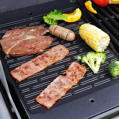 7566 Cast Iron Griddle for Weber Genesis 300 Series Gas Grill, Replacement for Weber Genesis 300 Series E-310 E-320 E-330 S-310 S-320 S-330 EP-310 EP-320 EP-330 CEP-310 CEP-330 ESP-310 - Grill Parts America