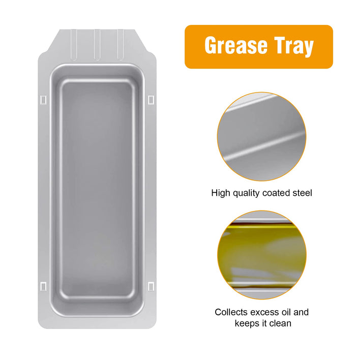 BBQ-PLUS Grease Catcher Pan for Masterbuilt 560/800/1050 XL Gravity Digital Charcoal Grill and Smoker,Grease Tray Replacement Part for Masterbuilt Grill Accessories - Grill Parts America