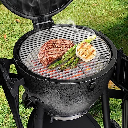 Onlyfire Charcoal Firebox Set, Stainless Steel Charcoal Ash Basket with Heat Deflector for Char-Griller Akorn Kamado Kooker Charcoal Grill - Grill Parts America