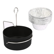 Uniflasy Grease Cup and Grease Clip fits CharBroil Gas Grill, with 15Pack Aluminum Foil Liner, Grease Catch Cup for Masterbuilt 30inch Smoker, for Kenmore and Other Similar Outdoor Grills - Grill Parts America