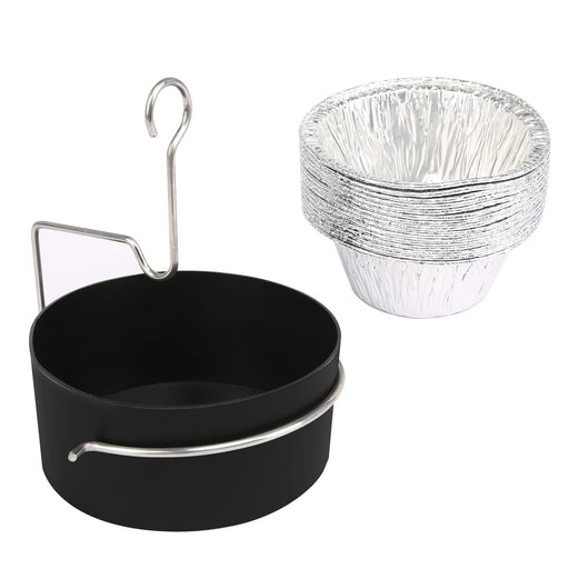 Uniflasy Grease Cup and Grease Clip fits CharBroil Gas Grill, with 15Pack Aluminum Foil Liner, Grease Catch Cup for Masterbuilt 30inch Smoker, for Kenmore and Other Similar Outdoor Grills - Grill Parts America