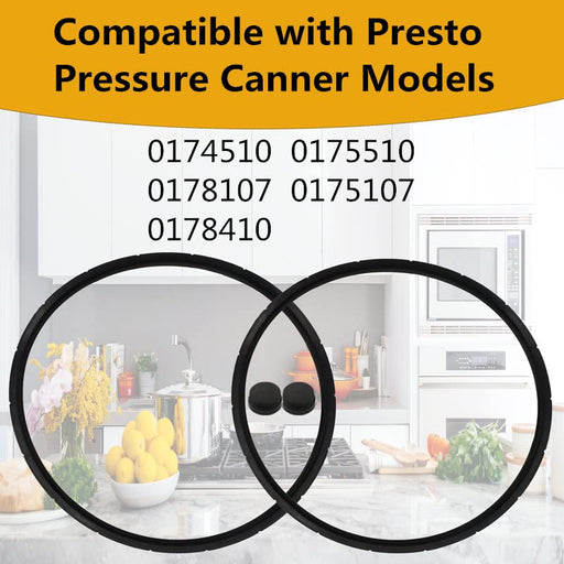 09985 Pressure Canner Sealing Ring with Overpressure Plug Pack 2Pack Compatible with Presto 01745 01751 01784 01755 01781Pressure Cooker - Kitchen Parts America