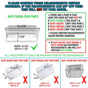 UPGRADED Lifetime Appliance DA97-12650A Door Shelf Basket Bin (RIGHT Side) Compatible with Samsung Refrigerator - DA63-07104A, DA63-06963A | Fridge Shelf | Samsung Refrigerator Parts - Grill Parts America