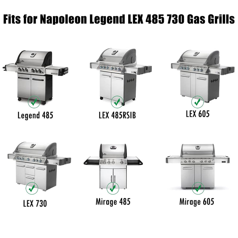 Barbqtime Grill Heat Plates Tent Shields for Napoleon Legend LEX 485 605 730 Mirage Lifestyle Gas Grills, 16.5" Stainless Steel Flame Cover Grill Replacement Parts for Napoleon - Grill Parts America