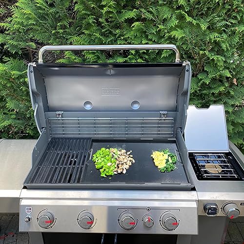 Upgrade Griddle Inserts and Grate for Weber Genesis II 400 Series Gas Grills, Flat Top Griddle Kit for Weber Genesis II E-410 S-410 E-435 S-440 and More, Replace for Weber 6789 Full-Size Griddle - Grill Parts America