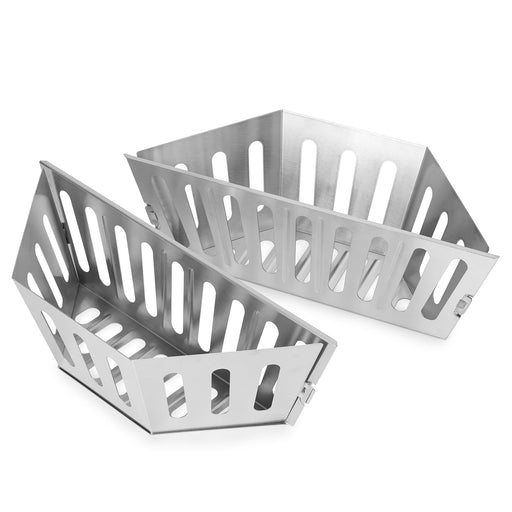 Stanbroil Charcoal Basket Holder for Weber 22" and 26" Charcoal Grills, Heavy Duty Stainless Steel Char-Basket for Briquette, Wood Chips (2 Pack) - Grill Parts America