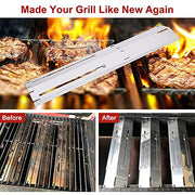 Universal Grill Heat Plates Heat Tents Heat Shields for Gas Grill, Adjustable Barbecue BBQ Grill Flame Tamers Burner Covers Heat Deflectors, Stainless Steel Gas Grill Replacement Parts, 3-Pack - Grill Parts America