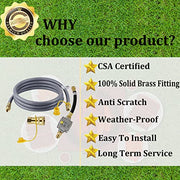Dozont 710-0003 Propane to Natural Gas Conversion Kit Compatible with Kitchen-aid Propane Gas Grill, 710-0003 Natural Gas Hose and Regulator for Propane Gas Grill Conversion-CSA Certified(10FT) - Grill Parts America