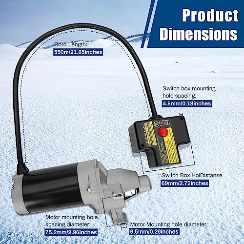 Démarreur électrique JQ170 751-10645 - Compatible Souffleuse à Neige MTD, Cub Cadet, Remplace 951-10645, 751-10645A - 6