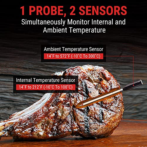 ThermoPro TempSpike 500FT Truly Wireless Meat Thermometer, Bluetooth Meat Thermometer for Grilling and Smoking, Meat Thermometer Wireless for BBQ Oven Smoker Rotisserie Sous Vide - Grill Parts America
