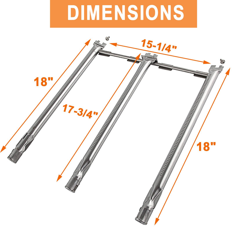 Grill Parts for Weber Spirit 2 Grill Parts GS4 Spirit II & I E310 E320 S310 S320, Replacement for Weber Spirit E-310 Flavorizer Bars 7636 67046,Burner Tube 67025 67103 69787,Crossover Tube 67279 69898 - Grill Parts America