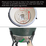 Ash Tool Slid Out ash Drawer Stainless Steel for Large Big Green Egg Green Egg Replacement Parts ash Clean Tool - Grill Parts America