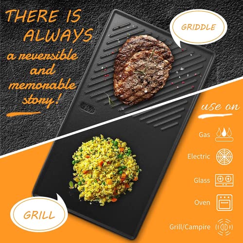 Hisencn Grill Grates and Grill Plate for Charbroil Advantage 463343015, 463344015, 463344116, Advantage Gas2coal Parts 463340516 Gas Grill Models, 16 15/16" Cast Iron Cooking Grates for G467-0002-W1 - Grill Parts America