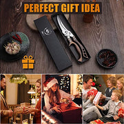 Poultry Shears, Heavy Duty Kitchen Shears with Serrated Edge, No Rust Spring Loaded, Multipurpose Stainless Steel Kitchen Scissors for Chicken, Bone, Meat, Turkey, Fish Thanksgiving Christmas Day - Kitchen Parts America