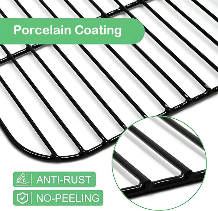 Outdoor Bazaar Set of Porcelain Cooking Grid and Three Stainless Steel Replacement Heat Plates for Dyna-Glo 3-Burner Grill models DGC310CNP-D, DGC310RNP-D, DGC310BNP-D - Grill Parts America