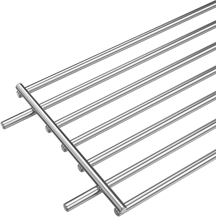 AOREWTGGH 7513 Grill Warming Rack for Weber Spirit 700, Genesis Silver B&C, 7513/88719 304 Stainless Steel Warming Rack Replacement for Weber Genesis 1000-5500, Gold B & C, 24.9 x 4.7 x 4 in - Grill Parts America