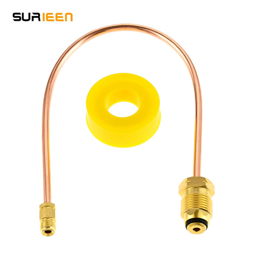 SURIEEN Automatic Changeover Regulators Copper Pigtail POL x 1/4" Inverted Male Flare 15inch - Grill Parts America