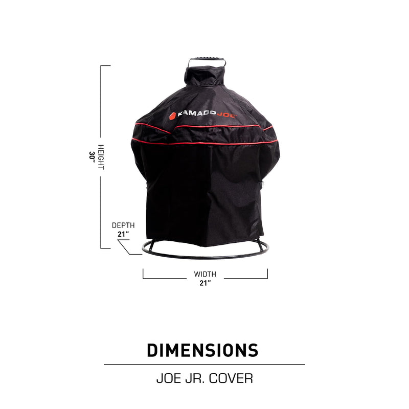 Kamado Joe KJ15080420 Joe Jr. 13.5 inch Grill Cover, Black - Grill Parts America