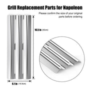 Barbqtime Grill Heat Plates Tent Shields for Napoleon Legend LEX 485 605 730 Mirage Lifestyle Gas Grills, 16.5" Stainless Steel Flame Cover Grill Replacement Parts for Napoleon - Grill Parts America