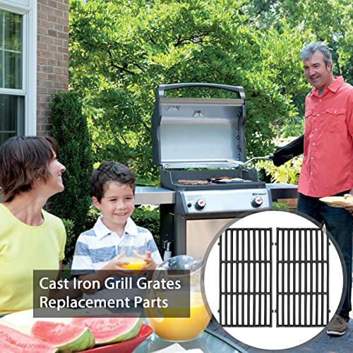 Hongso 17.5" Cast Iron Grill Grates Replacement Parts for Weber Spirit 200 Series, Spirit E-210 S-210, Spirit II 210 Series (2017 and Newer) Gas Grills (with Front-Mounted Control Panels), 7637 PCG637 - Grill Parts America