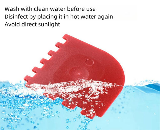 WHTCHSU Durable Grill Pan Scrapers, Red and Black, 4-Pack - Grill Parts America