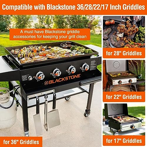 AKSDTH 2 Pack Blackstone Silicone Grease Cup Liners for 36 28 22 17 Inch Griddle, Reusable Grease Catcher Liner Grill Grease Tray Blackstone Accessories, Replacement of Aluminum Foil Drip Pans, Orange - Grill Parts America