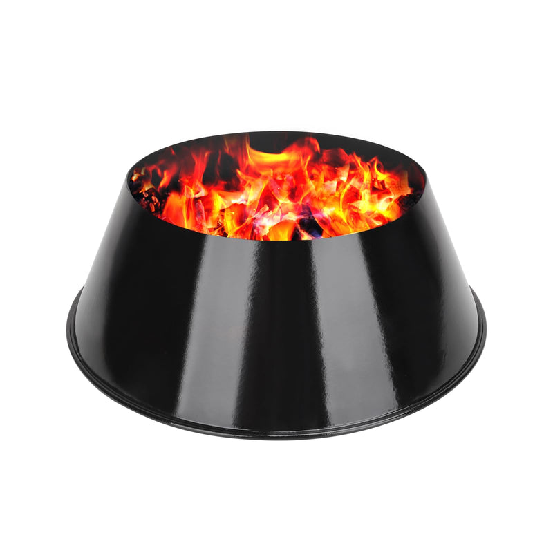 Outspark 13" BBQ Whirlpool for Weber 22/26.75 WSM Smokey Mountain,XL Kamado,XL Big Green Egg,Kettle Grill Accessories-One-Piece Without Welding Charcoal Cone Holder,Enamel Coating - Grill Parts America