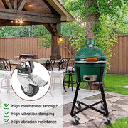 Rolling Cart for Kamado Joe Junior Accessories,Replacement for Kamado Joe Rolling Nest with Heavy Duty Locking Caster Wheels Powder Coated Steel Rolling Outdoor Cart for Kamado Joe Junior Grill Stand - Grill Parts America