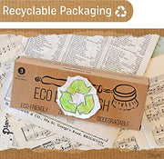 Eco Friendly Dish Brush with Handle - Eco Kitchen Brushes for Dishes - Dish Cleaning Brush Set with 3 Natural Dish Brush Replacement Heads - Eco Cleaning Tools - Agile Home + Garden Eco Friendly Gifts - Grill Parts America