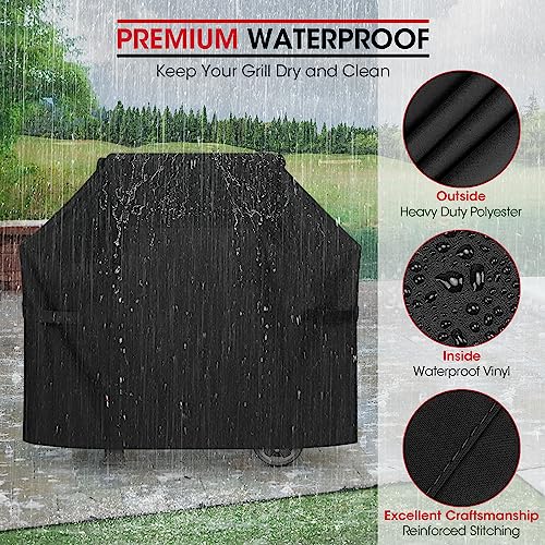 Unicook 51 Inch Grill Cover for Weber Spirit 300 and Spirit Il 300 Series Grills, Premium BBQ Grill Cover for Outdoor Grill, Heavy Duty Waterproof Fade Resistant, Compared to Weber 7139 - Grill Parts America