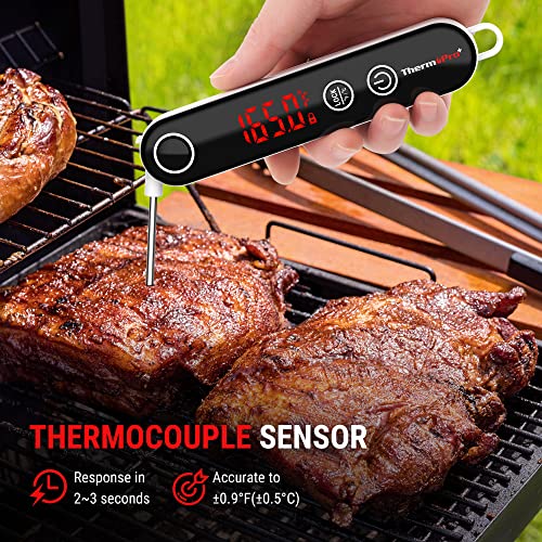 ThermoPro TP18 Ultra Fast Thermocouple Digital Instant Read Meat Thermometer for Grilling BBQ Smoker Kitchen Food Cooking Thermometer for Oil Deep Fry Candy Thermometer - Grill Parts America
