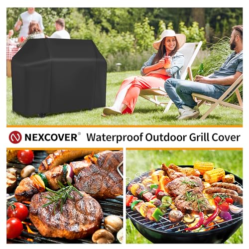 NEXCOVER Grill Cover, BBQ Cover 58 inch,Waterproof BBQ Grill Cover,Fade Resistant Gas Grill Cover, Barbecue Grill Covers, Fits Grill of Weber, Brinkmann, Nexgrill, Black Grill Cover for Outdoor Grill. - Grill Parts America