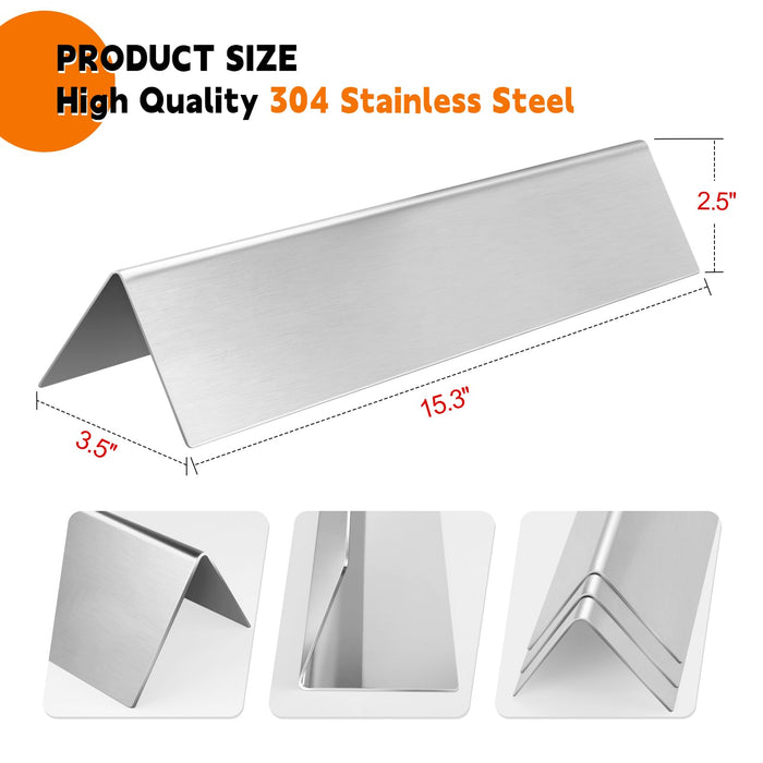 Paayox 15.3" Flavorizer Bars Replacement for Weber Spirit 200 Series Grill Spirit E210 S210 E220 S220 Gas Grills Parts(Front-Mounted Control), Stainless Steel Replacement Parts - 3 PCS - Grill Parts America