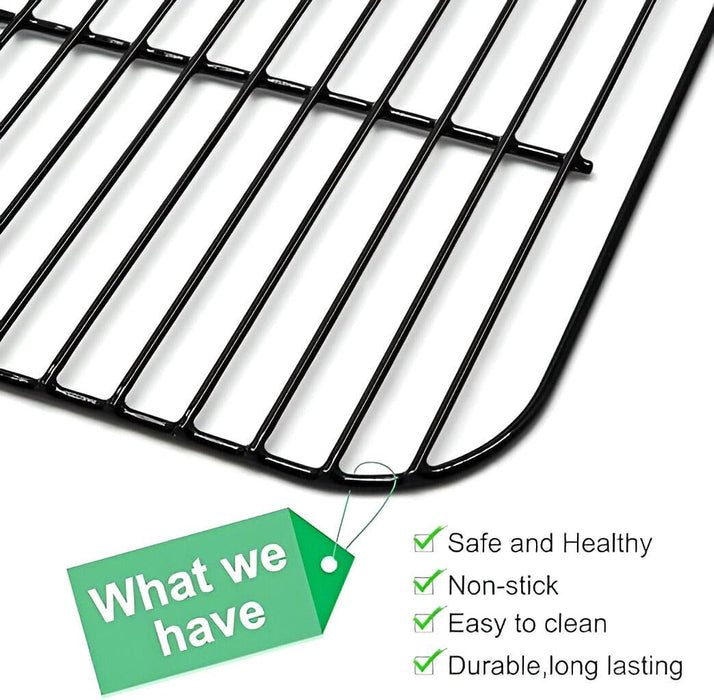 Outdoor Bazaar Set of Porcelain Cooking Grid and Three Stainless Steel Replacement Heat Plates for Dyna-Glo 3-Burner Grill models DGC310CNP-D, DGC310RNP-D, DGC310BNP-D - Grill Parts America