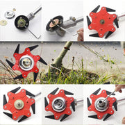 Didmortool 6 Steel Razors Trimmer Head, Universal 6 Teeth Weed Eater Blades Lawn Mower Head, Enhanced Version 65Mn Grass Brush Cutter Blade Lawn Mower Replacement Parts (Parts) - Grill Parts America