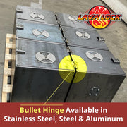 3 inch Steel Bullet Hinge with Zerk Grease Fitting and Bushing - Weld on for BBQ Smoker Pit Lid Door Tailgate Gate or Fence - Grill Parts America