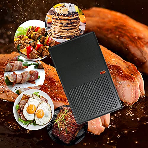 Uniflasy 7637 Grill Cooking Griddle for Weber Spirit I & II 200 Series 17.5 inch Spirit E210 Spirit E220 Spirit S210 Spirit S220 with Front Control Weber Spirit 200 Grill Replacement Flat Cooking Pan - Grill Parts America
