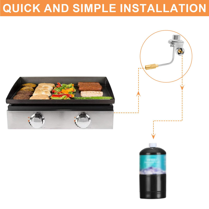 Griddle Regulator Parts for Blackstone Regulator Replacement for Blackstone 17", 22" Tabletop Griddle, Pit Boss PB336GS 2 Burner Tabletop Gas Griddle, Weber Q SER & Dash Griddles, CharBroil 19952085 - Grill Parts America