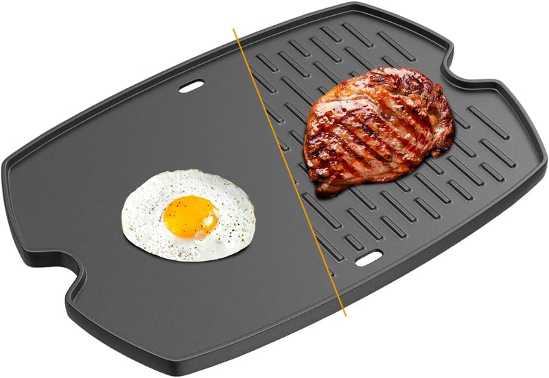 SafBbcue 7584 25"Cast Iron Full Size Cooking Griddle for Weber Q Series Q3200 Q3100 Q3000 Q320 Q300 Series GS4 Grills,Griddle Plate fits 57060001 586002 424001 396001 Grills,Replaces Grate #7646/7584 - Grill Parts America