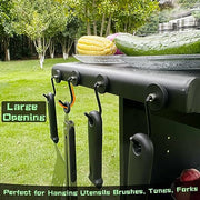 UNUSFIRE Magnetic Hooks,4Pack Heavy Duty Magnetic Hooks for Hanging Utensils,Anti-Scratch Strong Magnetic Grill Hooks with Magnet Rubber Coated for BBQ Tools Fridge Kitchen Cruising - Grill Parts America