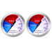 BBQ Thermometer Gauge - 2 Pcs Charcoal Grill Pit Smoker Temp Gauge Grill Thermometer with Fahrenheit and Heat Indicator - Grill Parts America