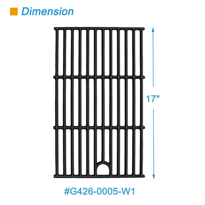 BBQration G426-0005-W1 17" Grill Grate for Charbroil Performance 6-Burner 463228622 463284422 463229021 463229521 463229521B Cooking Grate for Charbroil Grill Replacement Parts 463259223 - Grill Parts America