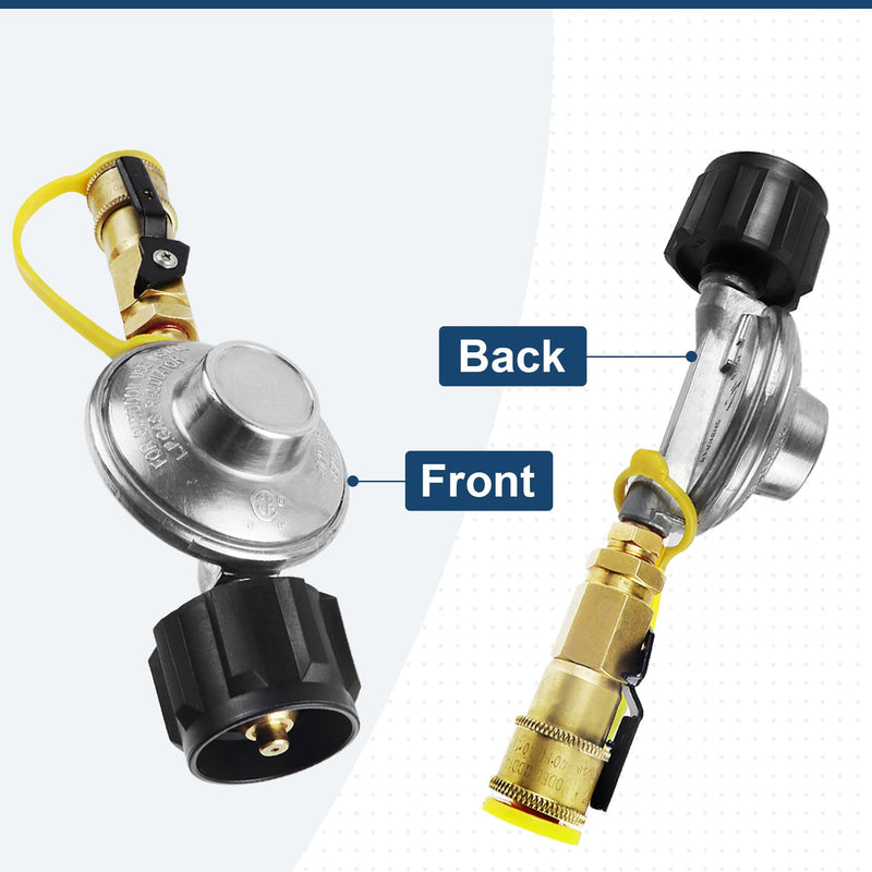 Propane Quick Connect Adapter,Propane Gas Grill Regulator with 1/4 "Quick Connect Fittings,Connect 5-60Lb Propane Tank to Grill,for heaters, Grills,Propane Regulator,RV Propane Regulator - Grill Parts America
