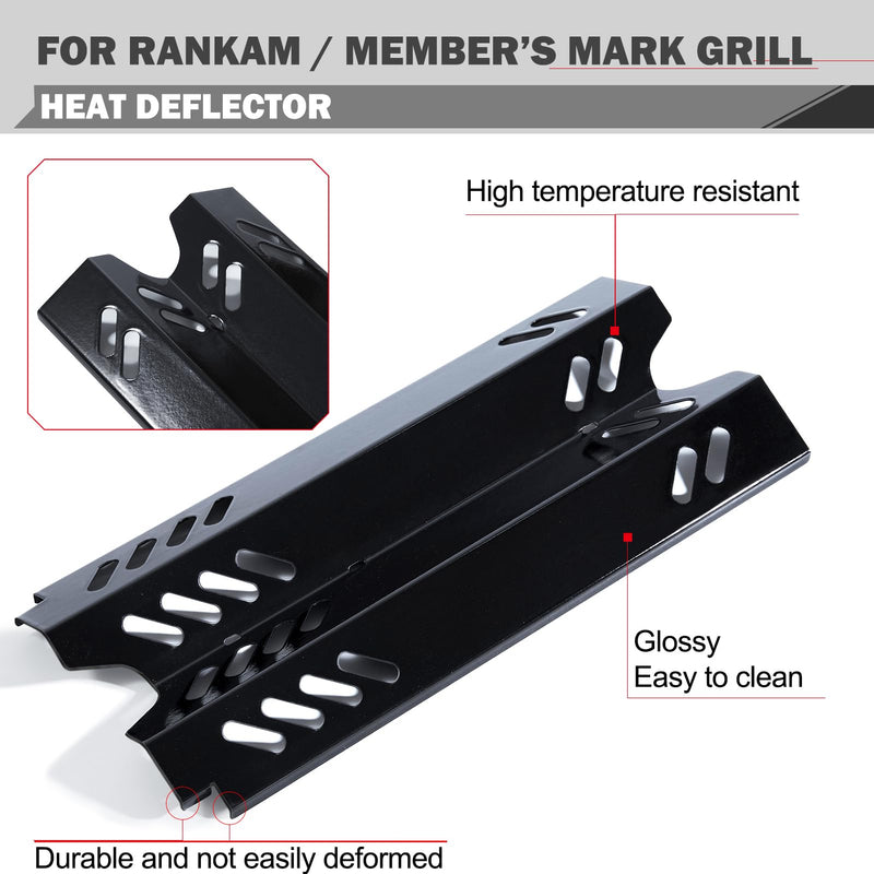 Oklagarden GR2234802-MM-00 Grill Parts for Rankam Grill Replacement Parts GR2234801-MM-00 Heat Plates GR2234801-MM-00 Flame Tamer for Members Mark Grill Parts Heat Shield Cast Iron Heat Tents - Grill Parts America