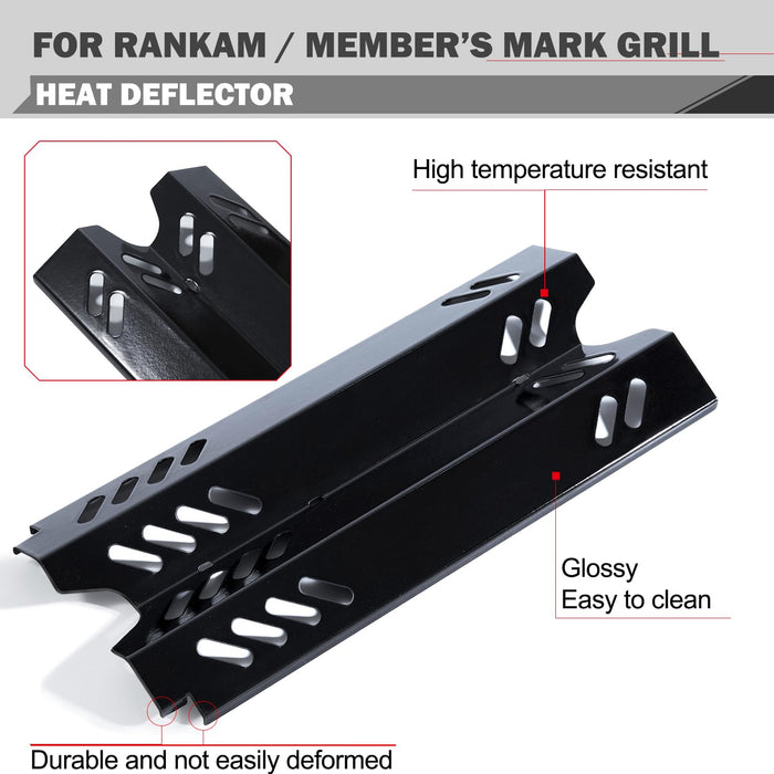 Oklagarden GR2234802-MM-00 Grill Parts for Rankam Grill Replacement Parts GR2234801-MM-00 Heat Plates GR2234801-MM-00 Flame Tamer for Members Mark Grill Parts Heat Shield Cast Iron Heat Tents - Grill Parts America