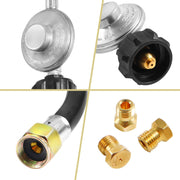 Drkerr 233302 Natural Gas to Propane Conversion Kit for Weber Genesis or Spirit Grill, Weber Propane Conversion Kit Includes Propane Regulator Hose and 9 Brass Jet Orifices in 3 Sizes - Grill Parts America