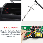 Replacement RTD Temperature Probe Sensor, Compatible with Pit Boss Pellet Grill PB1000XL-025-R00 V2, (70123-AMP) - Grill Parts America
